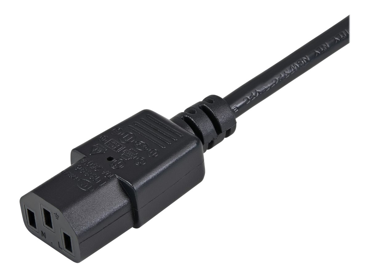 StarTech.com 1 m Stromkabel Verlängerung, C14 auf C13, 10A 125V, 18AWG, Stromkabel Verlängerung für Computer, IEC-320-C14 auf IEC-320-C13 AC Netzteil Stromkabel Verlängerung, UL gelistet (PXT1001M)