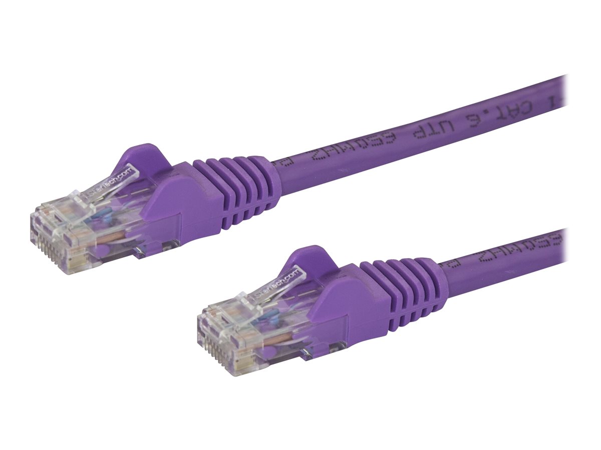 StarTech.com 5m CAT6 Ethernet Cable, 10 Gigabit Snagless RJ45 650MHz 100W PoE Patch Cord, CAT 6 10GbE UTP Network Cable wStrain Relief, Purple, Wiring is UL CertifiedTIA - Category 6 - 24AWG (N6PATC5MPL)