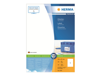 HERMA Premium - Papier - matt - permanent selbstklebend - weiß - A4 (210 x 297 mm)