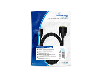 MEDIARANGE MRCS185 - 2 m - HDMIDVI - Männlich - Gold - Schwarz