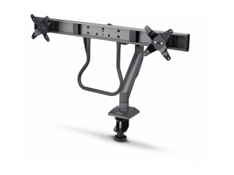 StarTech.com Desk Mount Dual Monitor Arm w Crossbar, Up To 27" Displays - Befestigungskit - artikulierender, mechanischer Feder - für 2 LCD-Displays - Kunststoff, Stahl - Schwarz - Bildschirmgröße 43.2-68.6 cm (17"-27")