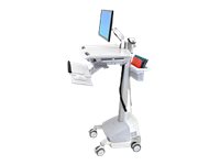Ergotron EMR Cart with LCD Arm, SLA Powered - Wagen - für LCD-Display  PC-Ausrüstung - Kunststoff, Aluminium, verzinker Stahl - Grau, weiß, Polished Aluminum - Bildschirmgröße bis zu 55,9 cm (bis zu 22 Zoll)