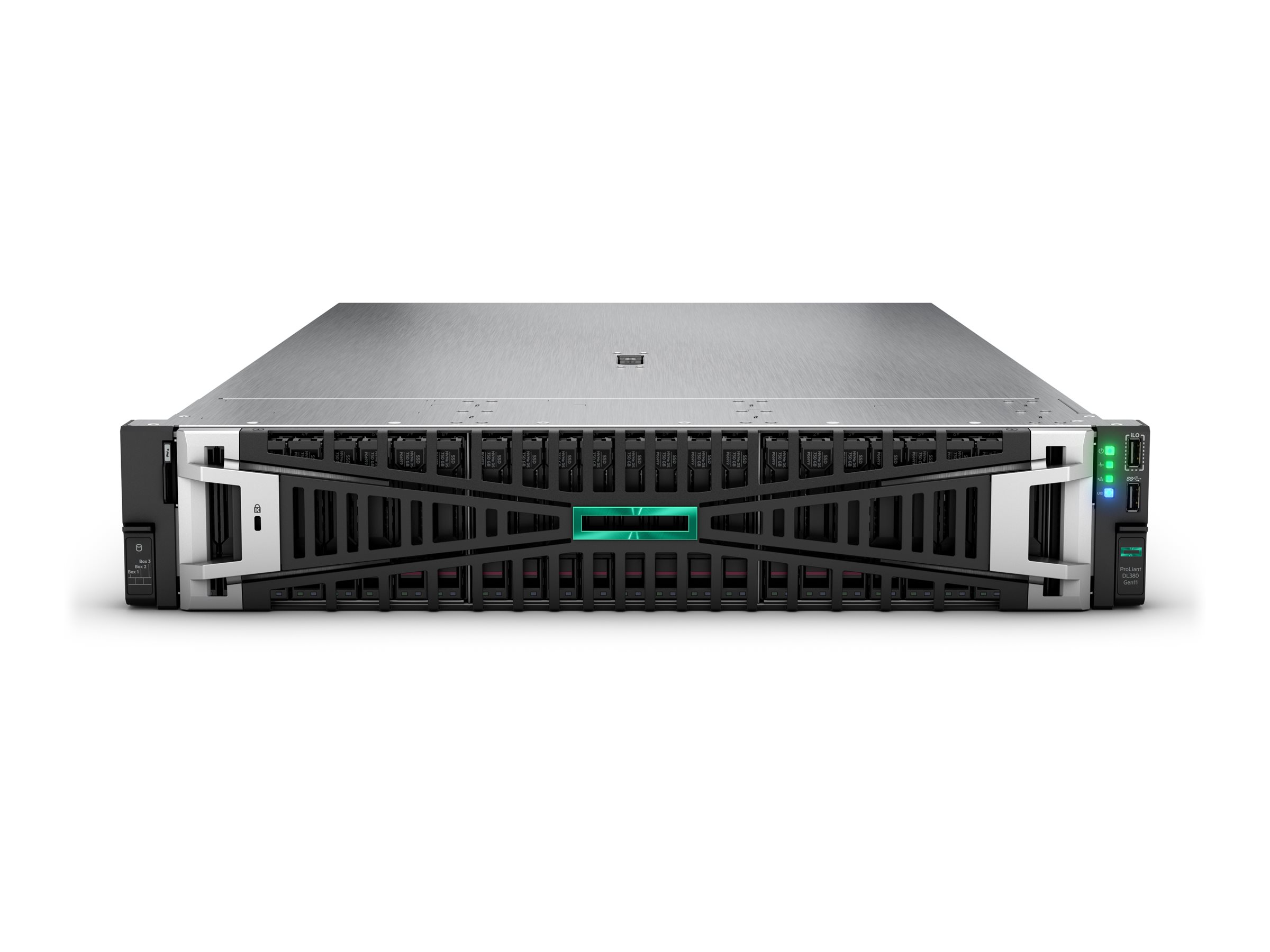 HPE ProLiant DL380 Gen11 Network Choice - Server - Rack-Montage - 2U - zweiweg - 1 x Xeon Silver 4510  2.4 GHz - RAM 64 GB - SATASASPCI Express - Hot-Swap 6.4 cm (2.5")