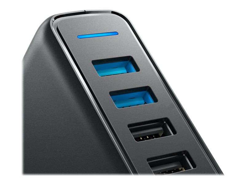 Anker Innovations Anker PowerPort Speed 5 - Netzteil - 63 Watt - 4.8 A - QC 3.0 - 5 Ausgabeanschlussstellen (3 x USB Typ A, 2 x 9-polige USB Typ A)