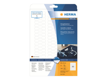 HERMA Special - Weiß - 49 x 10 mm 1500 Etikett(en) (25 Bogen x 60)