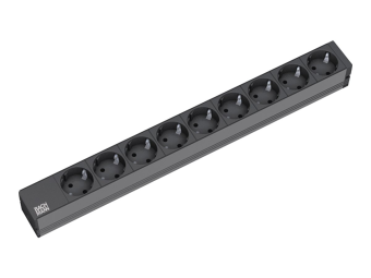Bachmann Steckdosenleiste (Rack - einbaufähig) - Wechselstrom 250 V - Eingabe, Eingang power CEE 77 - Ausgangsanschlüsse 9 (power CEE 77)