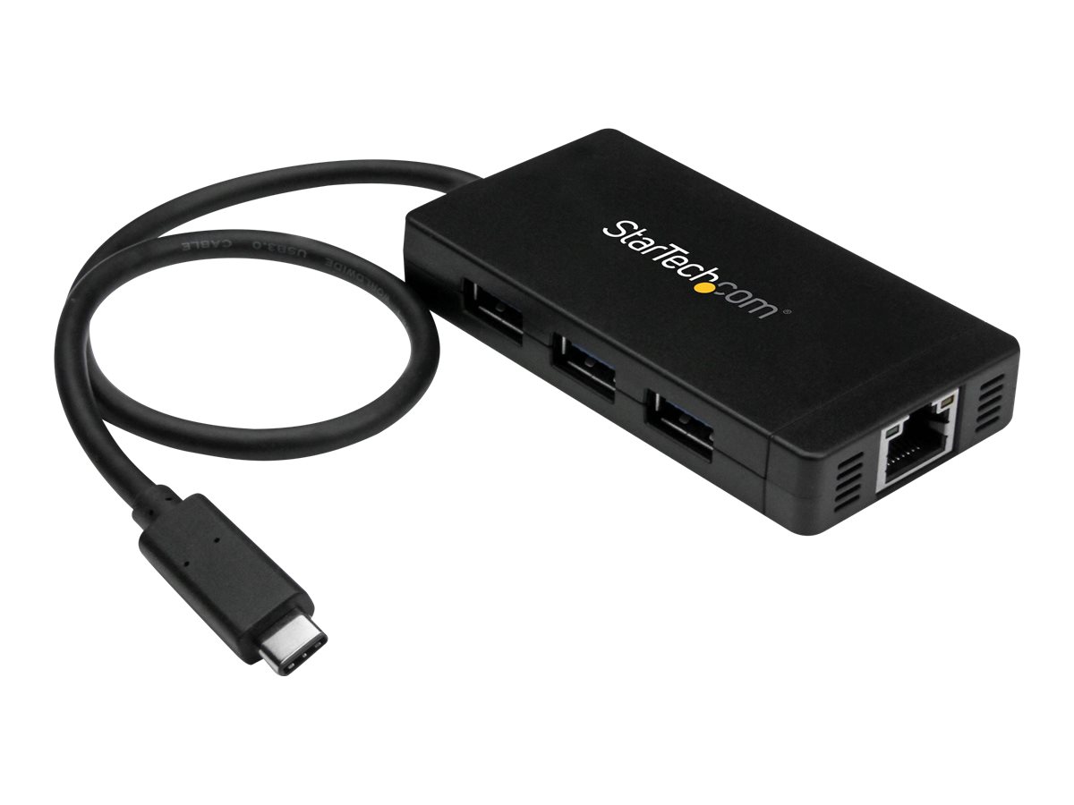 StarTech.com 3 Port USB 3.0 Hub mit USB-C und Gigabit Ethernet