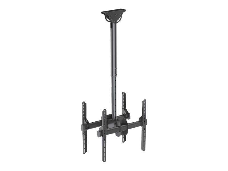 Techly Universal Ceiling Support - Klammer - für 2 LCD-Displays - Stahl - Schwarz - Bildschirmgröße 81.3-139.7 cm (32"-55")
