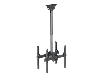 Techly Universal Ceiling Support - Klammer - für 2 LCD-Displays - Stahl - Schwarz - Bildschirmgröße 81.3-139.7 cm (32"-55")